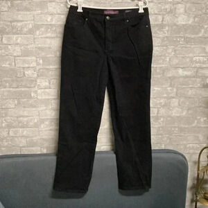 Women’s Gloria Vanderbilt black Amanda denim jeans pants size 14 SHORT